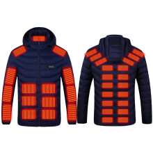 Heated Puffer Jacket for Men and Women Blue M