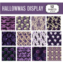 Halloween Paper Pad Pumpkin Castle Bat Cobweb 12 Sheets