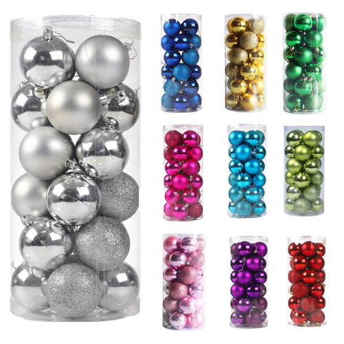 Christmas Tree Ball Ornament Silver 30mm