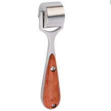 Rouleau Ă Colle pour Cuir, Manche en Bois de Poirier, pour Plastifier les Bords, Outil de Lissage, de Pliage, en Acier, 25 mm