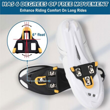 Rennrad-Schuhplatten für PD-Pedale zum Radfahren, 4er-Pack, Verschleißfest 0/2/6 Float Clipless Rennrad-Schuhplatten