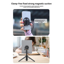 VRIG Support de Téléphone Magnétique en Métal avec Griffe Froide 1/4 Support Fixe de Photographie pour Trépied de Téléphone Gimbal