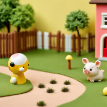 Green Grass Tufts for Model Railway and Diorama