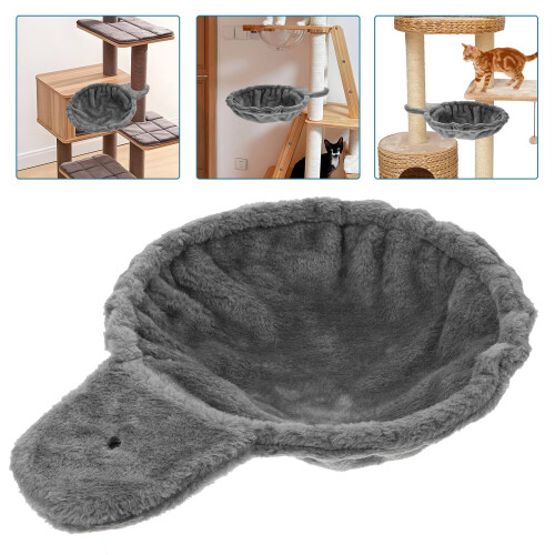 Cat Tree Hammock Replacement Deep Basket Dark Grey Soft