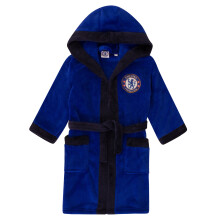 Chelsea Official Football Boys Fleece Dressing Gown Robe Royal 13-14 Yrs