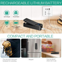 Scelleuse de Sacs 2 en 1, Portable et Rechargeable, Thermoscelleuse et Découpeuse Sous Vide pour Sacs en Plastique, Collations, Sacs en PVC,