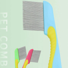 Pet Hair Comb with Dense Teeth for Shedding and Flea Removal