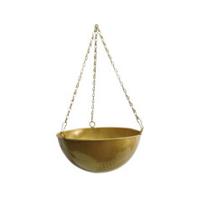 Jardinière Suspendue Décorative D'Intérieur en Métal pour Plantes Succulentes, Accessoire de Jardin, Doré, Grand Format