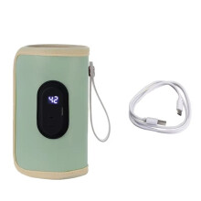 Chauffe-Biberon Portable, Chauffe-Lait USB pour Voiture et en Plein Air, Accessoire Indispensable pour la Puériculture B