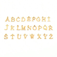Copper Letter Bow Bead Bracelet Gold 2024