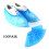 Disposable Waterproof Shoe Covers Blue Elastic Fit 2