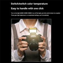 Lampe LED 3000/4500/6000K 3 Températures de Couleur pour Objectif D'Appareil Photo, Photographie, Vlog, Diffusion en Direct avec Support de