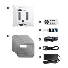 Window Cleaning Robot Automatic Glass Cleaner , Dual Sprinklers, Detection and Remote EU Plug