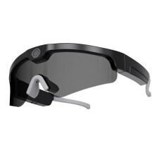 Lunettes de Soleil avec Caméra Intelligente HD, Lunettes de Soleil Coupe-Vent, Haut-Parleurs Semi-Ouverts, Sports de Plein Air et