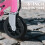 Foldable Powered Scooter with Adjustable Seat, Brake, Pink 8