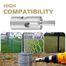 2-Teiliges Bohrfutterwerkzeug für 9 Gauge-Kabelbinder, Hochfestes EZ Twist-Zaunwerkzeug, Bohrfutter für Zaunbinder, Kabelbinderwerkzeug