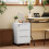 Three-Drawer Locking Filing Cabinet - White 3