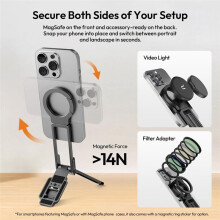 Ulanzi MA38 MagLock Phone Stand Magnetic Phone Stand for 16 15 14 13 Versatile with Hidden Hook 2Pcs