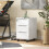 Three-Drawer Locking Filing Cabinet - White 4