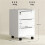 Three-Drawer Locking Filing Cabinet - White 5
