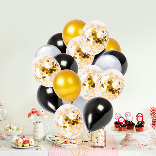 Party Decoration Balloons with Sequins Confetti 18 pcs 2