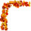 Pumpkin and Maple Fall Garland Yellow 5.9 ft 2