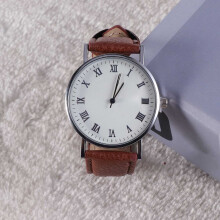 Men's Quartz Watch Brown Strap 1 Piece