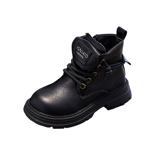 Children's British-style side-zip leather boots 2