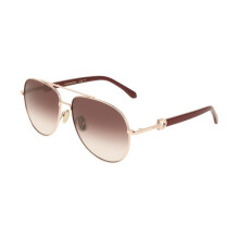 Sonnenbrille Ferragamo SF344S 60/15/140 Roségold/Weinrot Verlauf Metall FRAU SF344S