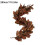 Brown Magnolia Leaf Garland 9.2 ft Artificial 1