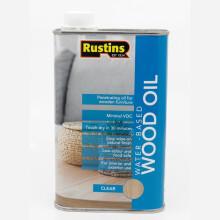 Rustins Water-Based Wood Oil Clear Quick Drying Furniture Treatment 500ml