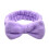 Bowknot Headband Solid Purple Plush Wide Face Wash Headband 1