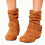Willtoo calf leather women's boots brown side zipper 1