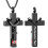 Cross Urn Necklace for Ashes with Birthstone Keepsake 1