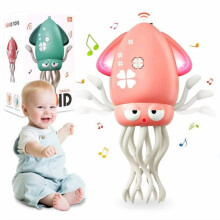Dancing Octopus Toy for Kids 3-7 Years Pink Rechargeable