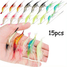 Luminous Soft Shrimp Lures Set 10 pcs