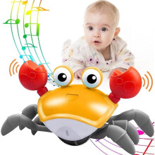 Orange Crawling Crab Baby Toy for 6-12 Months