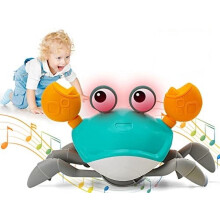 Baby Crawling Crab Toy with Lights Music and Obstacle