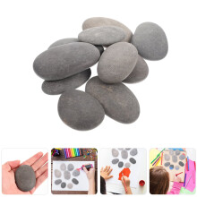 BESTONZON Natural Grey River Rocks for Crafts 20 pcs