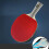 Table Tennis Racket 7-Ply Wood Strong Control Long Handle 1