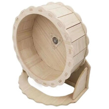 Wooden Hamster Wheel Hamster Exercise Toys Quiet Running Saucer for Climbing Activities Natural Simulation