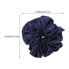 Hair Scrunchies Navy Blue Oversized Circle 3 pcs 12 x 0.39
