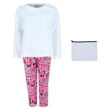 em & alfie Women's Love My Bed Pyjama Set with Makeup Bag