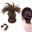 Feathered Bun Wig Clip-on Brown Black 1
