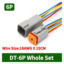 DT Connector with 15cm Wiring Harness DT06-2S/DT04-2P