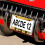 Bee-Design Yellow Stripe License Plate Covers Aluminum 5