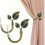 Leaf-Shaped Curtain Holdbacks Antique Brass 2 pcs 1