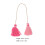 Mini Tassels Craft Decor Pink Rose Red Green 2 Pcs 2