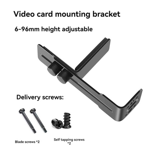 GPU Adjustable Support Frame GPU Brace Prevent Sagging Video Card Support Bracket for Chassis 12cm Fan Position Black 1