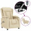 VidaXL vidaXL Massagesessel Elektrisch Creme Stoff 2
